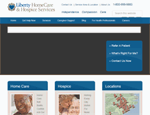 Tablet Screenshot of libertyhomecare.com